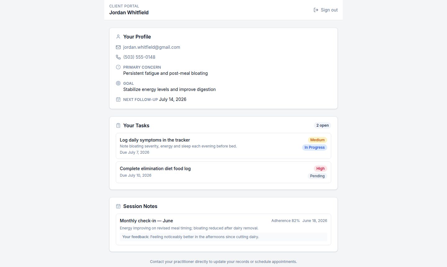 Client portal